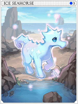 Ice Seahorse Card