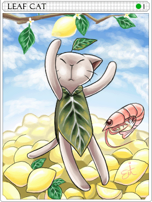 Leaf Cat Card